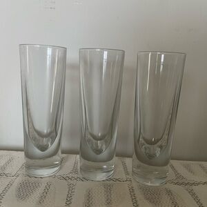Set of 3 Carlo Moretti Bullet Cocktail glasses. 7”tall